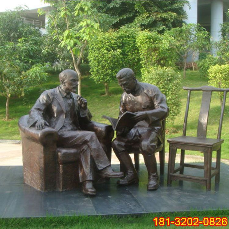党建主题人物列宁和斯大林铜雕