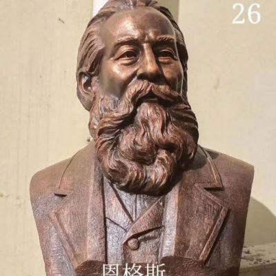 西方革命家恩格斯头像铜雕